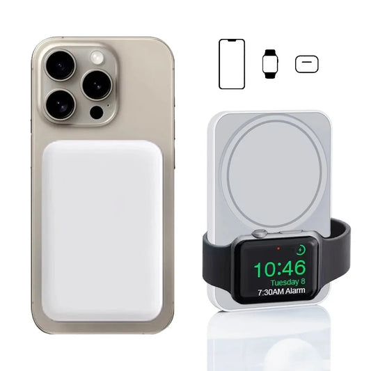 Power Bank For iphone Airpods Apple Watch Wireless Charger 3 in 1